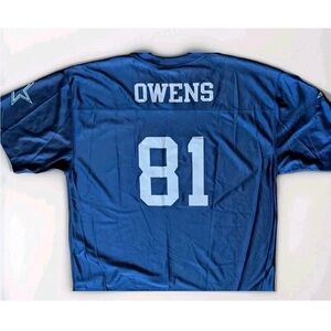 Dallas Cowboys NFL 81 Terrell Owens Jersey Men 2XL Blue Shirt